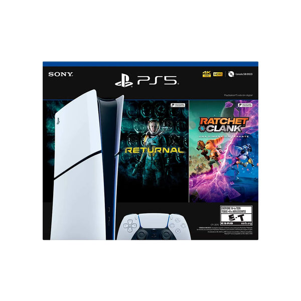 Consola PS5 5 Slim Digtal + 2 Juegos (Returnal - Ratchet Clank)